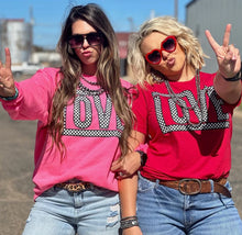 Load image into Gallery viewer, [Checkered Love] Red MAMA + MINI Tee Shirt
