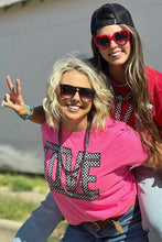 Load image into Gallery viewer, [Checkered Love] MAMA + MINI Hot Pink Tee Shirt
