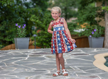 Load image into Gallery viewer, [American Dream] Dress w/ Tie Straps + Faux Sequins
