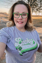 Load image into Gallery viewer, [Lucky Retro] w/ Faux Glitter Tee
