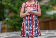 Load image into Gallery viewer, [American Dream] Dress w/ Tie Straps + Faux Sequins
