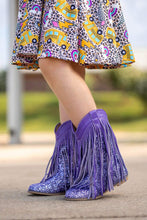 Load image into Gallery viewer, [Purple Glitter] Fringe Cowboy Boots
