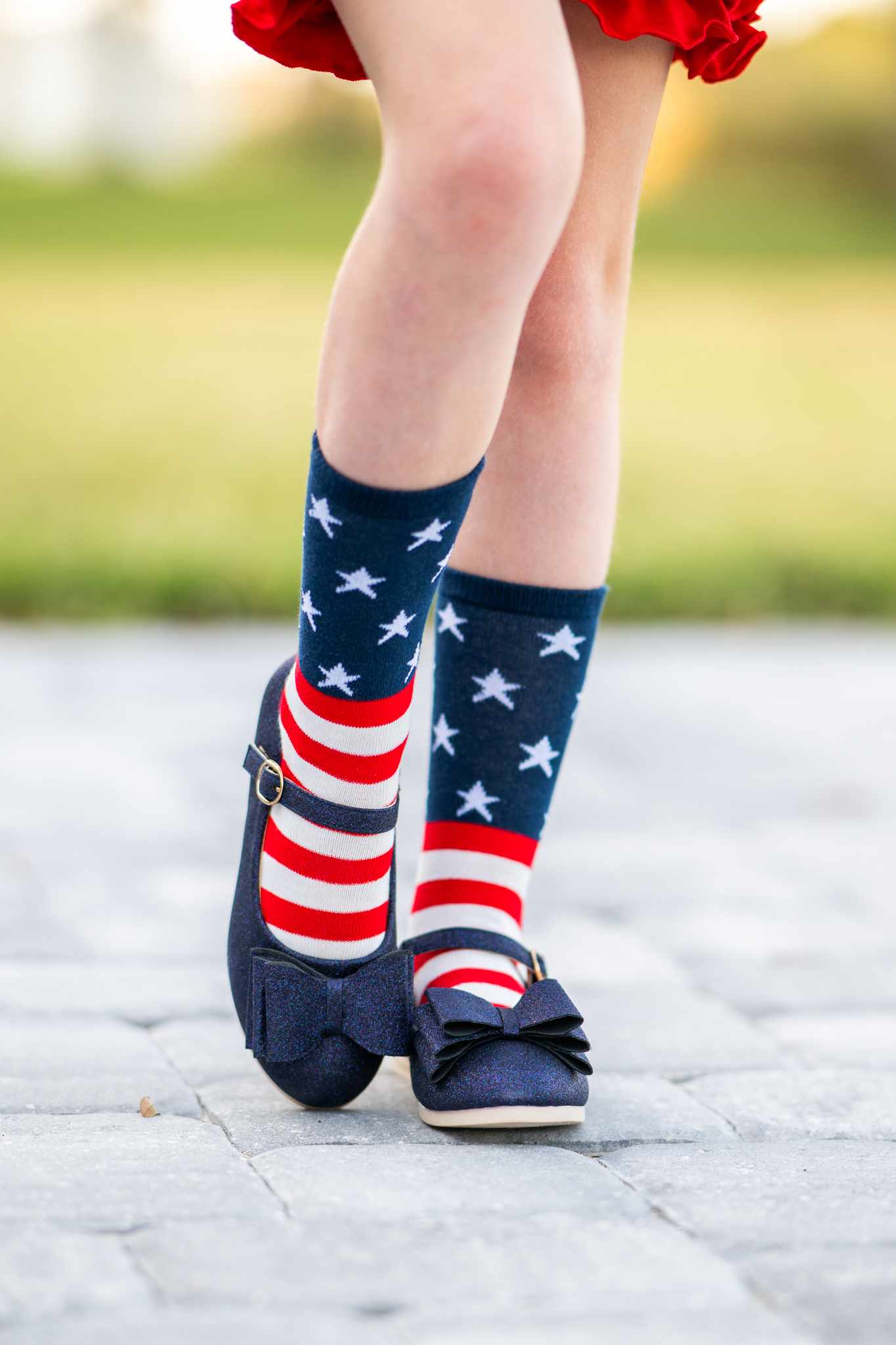 [Patriotic Stars + Stripes] Tall Socks