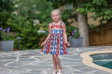 Load image into Gallery viewer, [American Dream] Dress w/ Tie Straps + Faux Sequins
