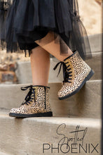Load image into Gallery viewer, [Cheetah + Glitter] Combat Boots

