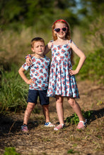 Load image into Gallery viewer, [Patriotic Mouse] Twirl Dress w/ Tie Straps
