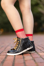 Load image into Gallery viewer, [Red] Fishnet Tall Socks
