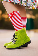 Load image into Gallery viewer, [Green] Faux Fur Combat Boots
