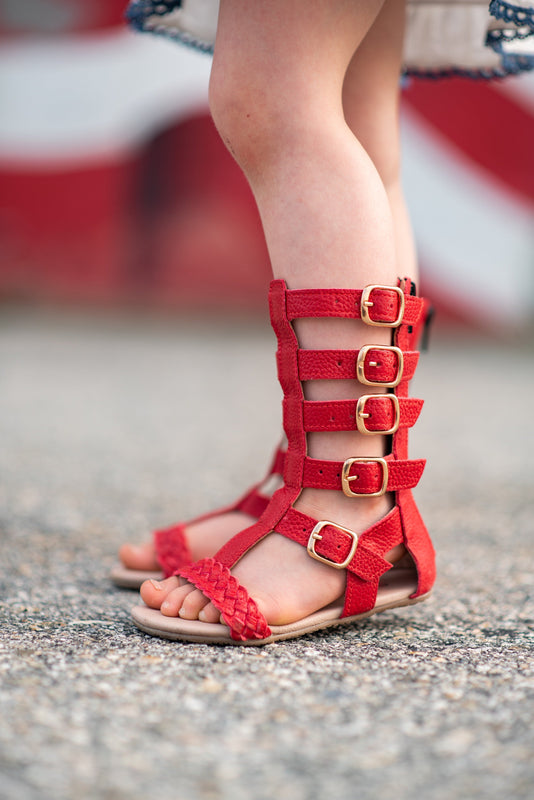 [Red] Gladiator Sandals