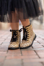 Load image into Gallery viewer, [Cheetah + Glitter] Combat Boots
