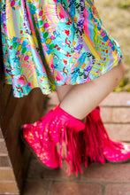 Load image into Gallery viewer, [Bright Pink] Fringe Cowboy Boots
