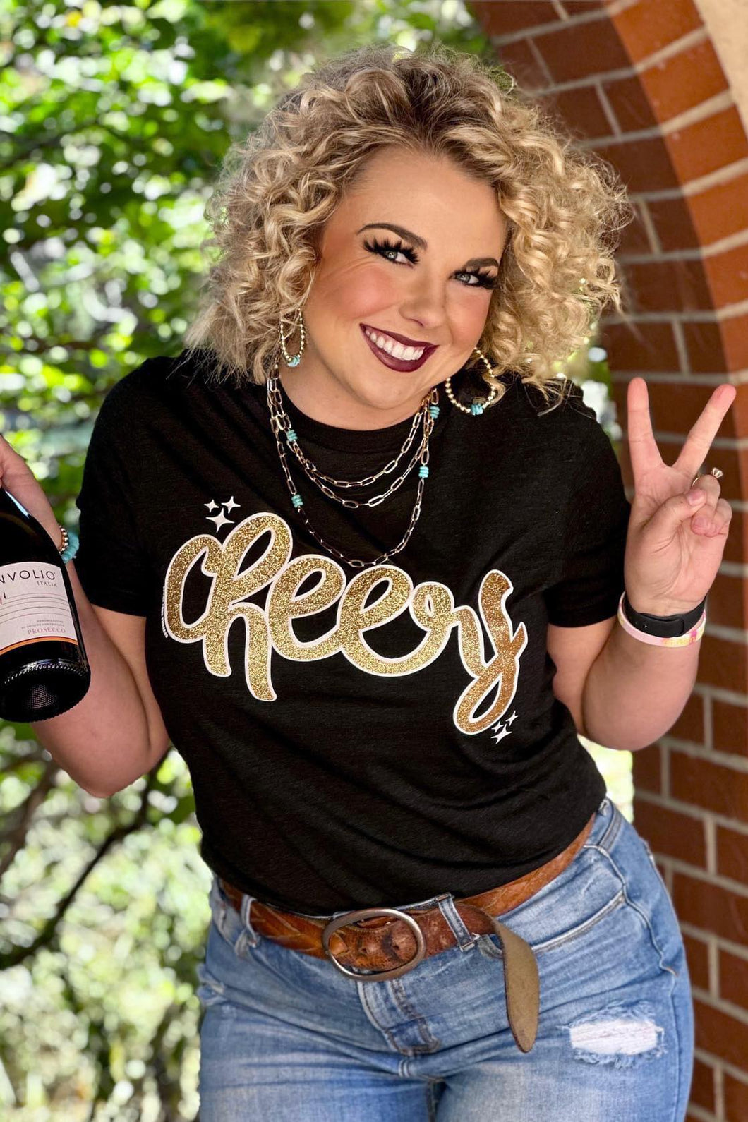 [Cheers] Tee Shirt w/ Glitter