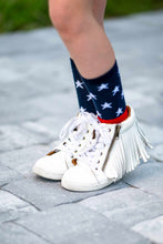 Load image into Gallery viewer, [White] High Top Fringe Tennies
