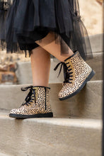 Load image into Gallery viewer, [Cheetah + Glitter] Combat Boots
