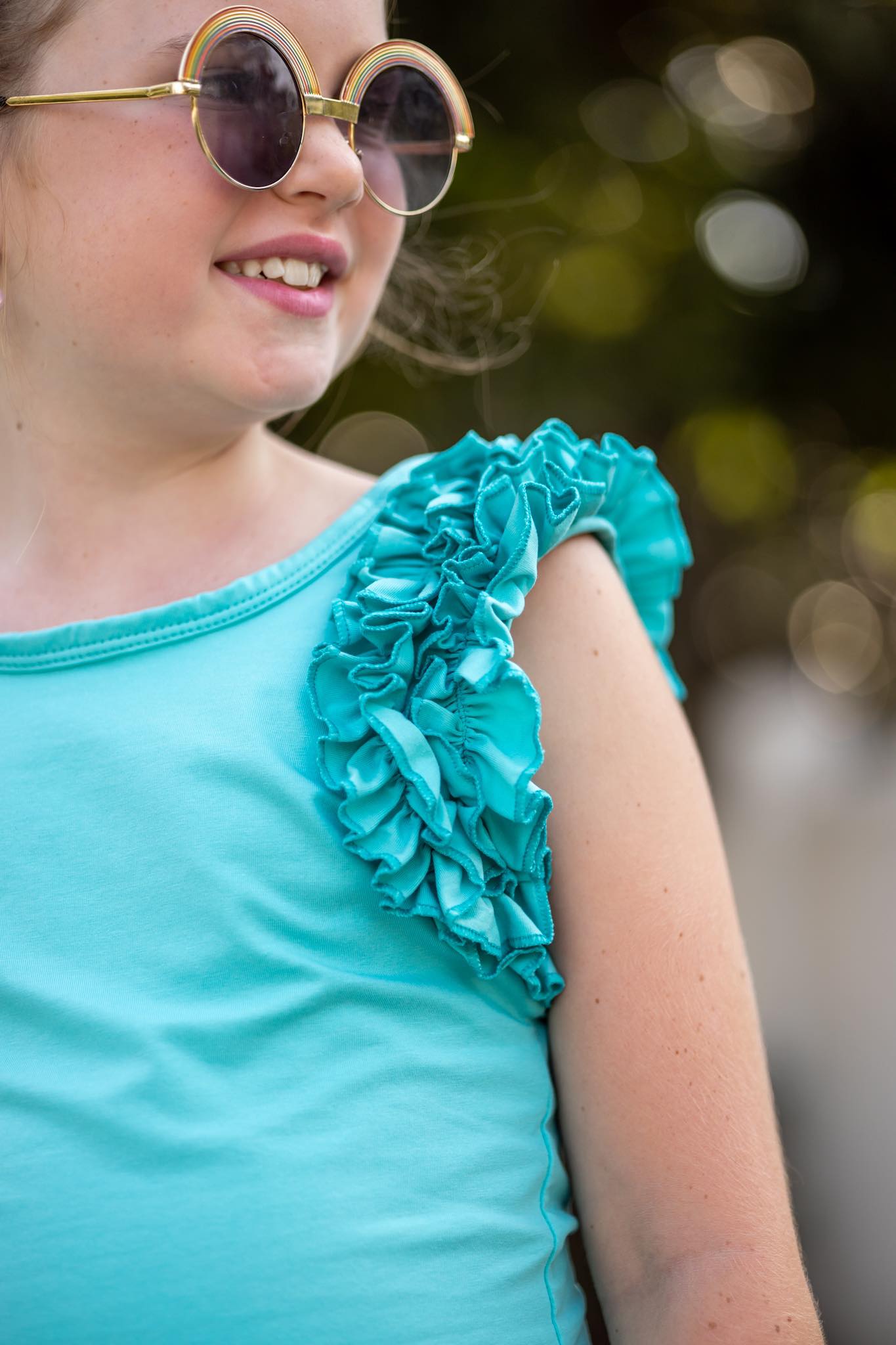 [Teal] Ruffle Tank