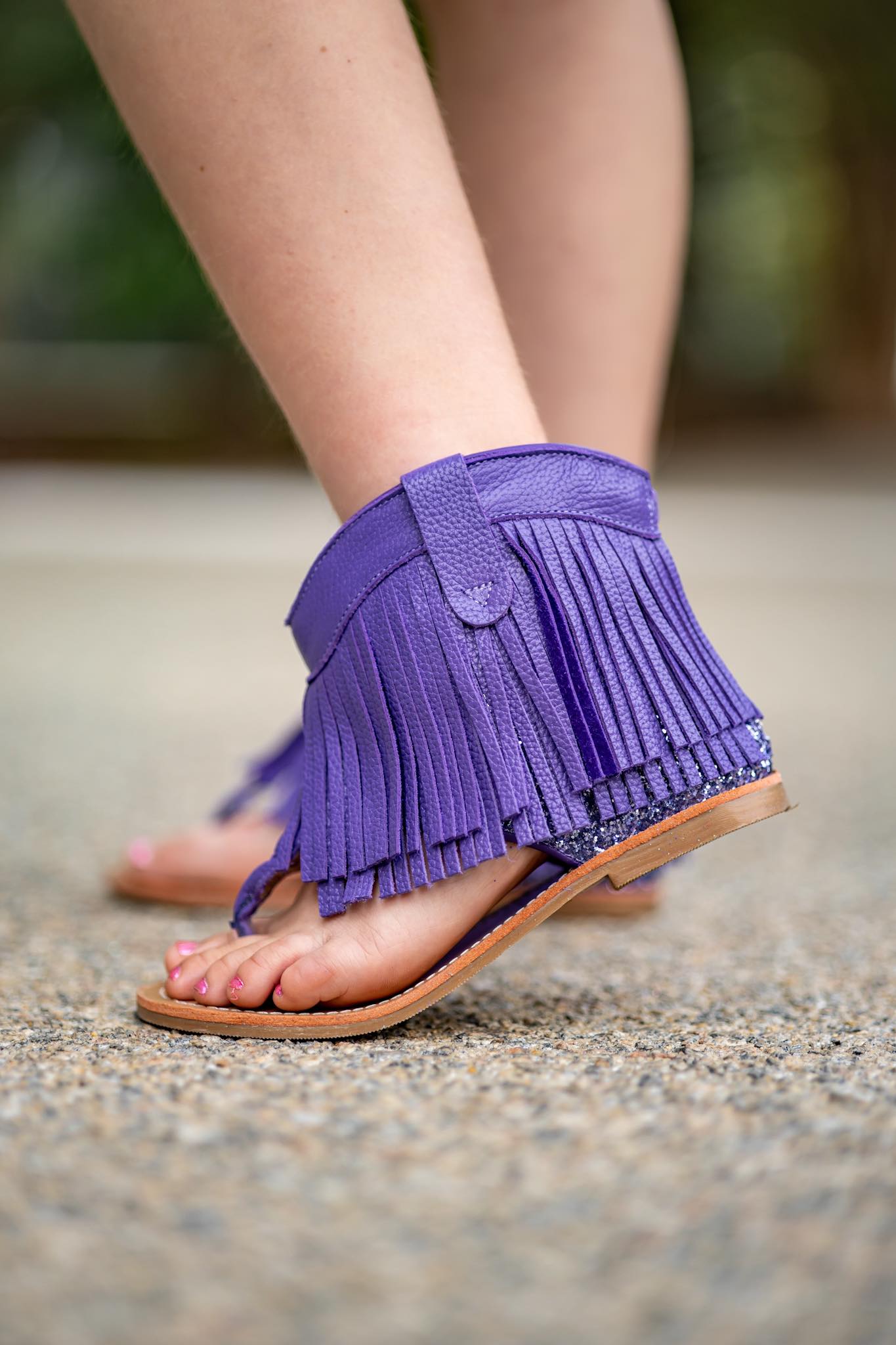 Purple [Fringe] Sandals