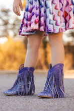 Load image into Gallery viewer, [Purple Glitter] Fringe Cowboy Boots

