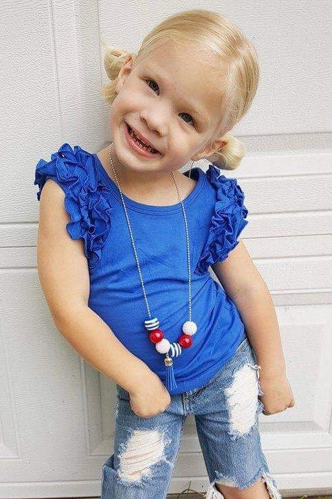 Solid Print [Ruffle] Tank