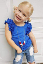 Load image into Gallery viewer, [Solid Blue] Ruffle Tank
