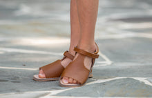 Load image into Gallery viewer, [Weathered Brown] Peep Toe Sandals

