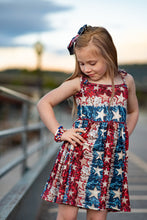 Load image into Gallery viewer, [American Dream] Dress w/ Tie Straps + Faux Sequins
