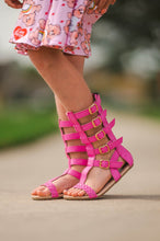 Load image into Gallery viewer, [Magenta] Gladiator Sandals
