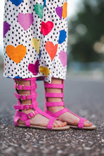 Load image into Gallery viewer, [Magenta] Gladiator Sandals
