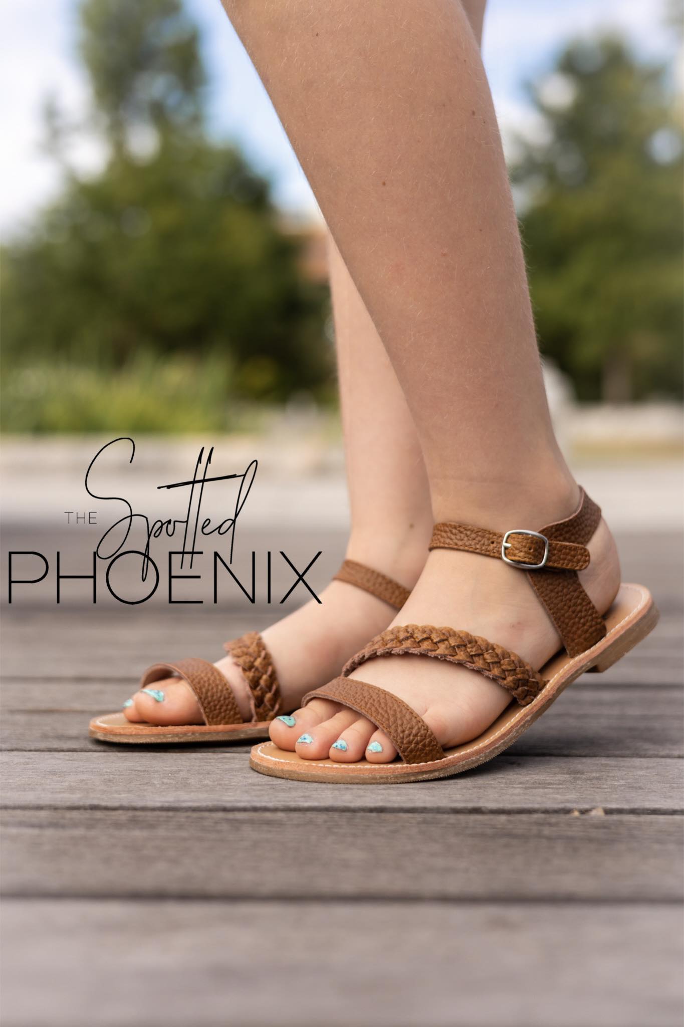 Weathered Brown [Slanted Braid] Sandals