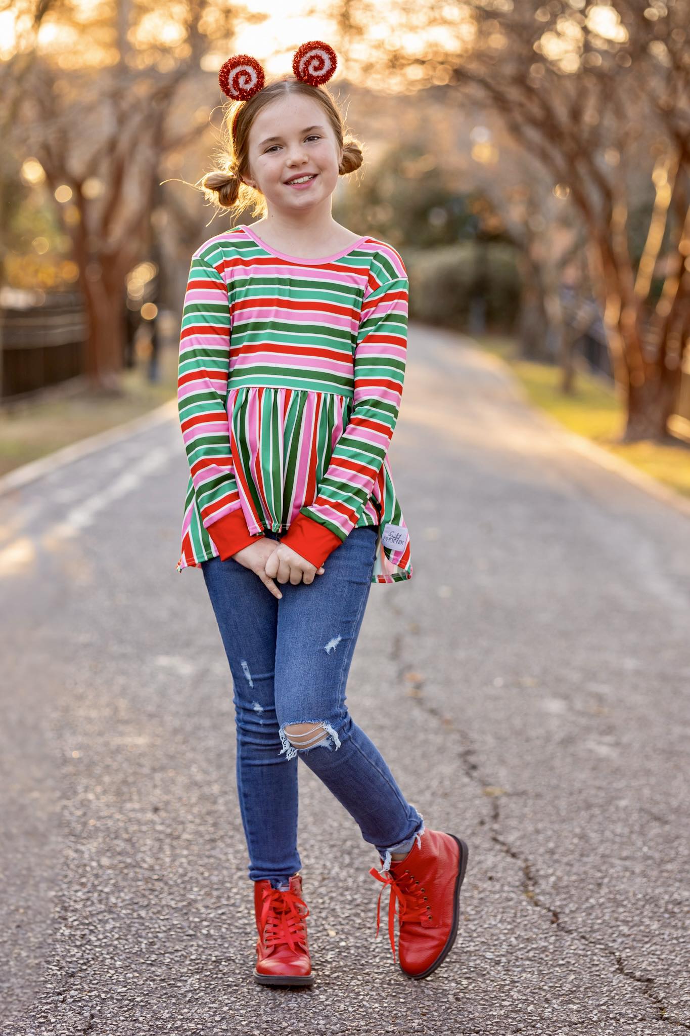 [Candy Cane Stripes] Peplum