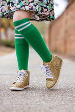 Load image into Gallery viewer, [Gold Glitter] Fringe High Top Tennies
