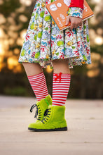 Load image into Gallery viewer, [Green] Faux Fur Combat Boots
