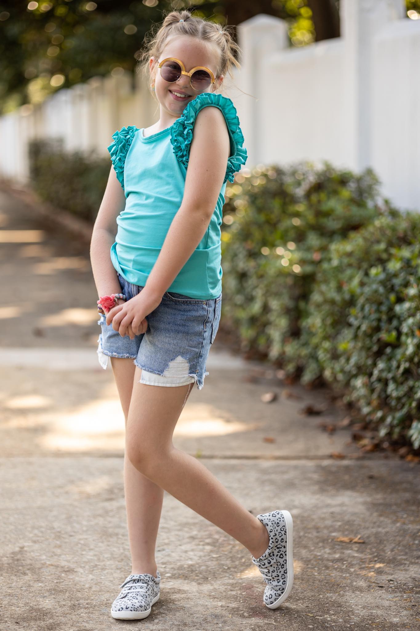 [Teal] Ruffle Tank