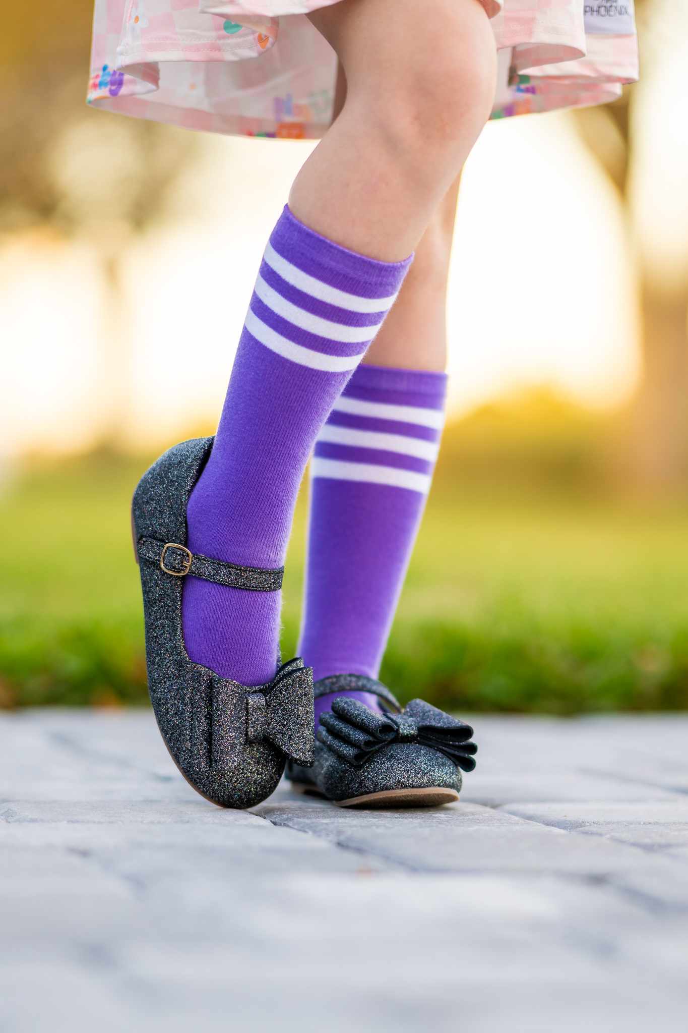 [Bright Lavender] Baseball Socks