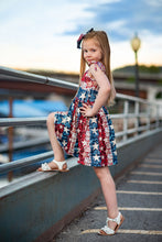 Load image into Gallery viewer, [American Dream] Dress w/ Tie Straps + Faux Sequins
