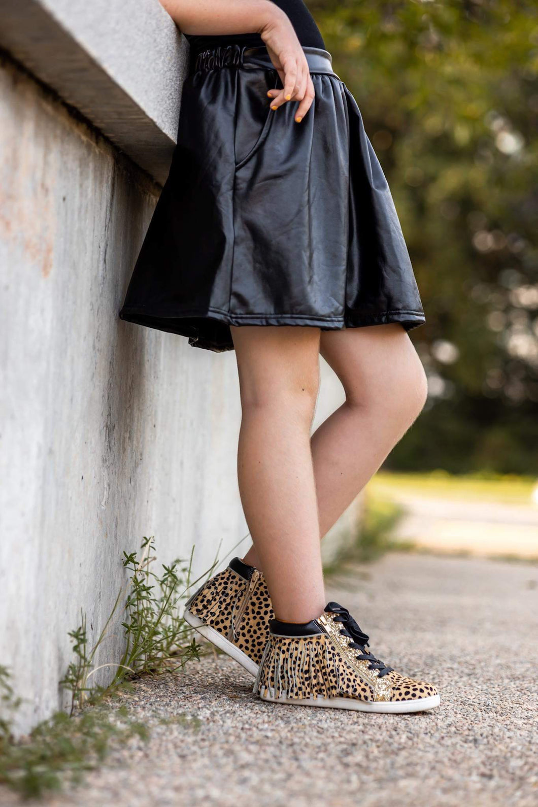 [Faux Leather] Skirt