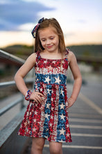 Load image into Gallery viewer, [American Dream] Dress w/ Tie Straps + Faux Sequins
