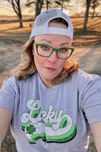 Load image into Gallery viewer, [Lucky Retro] w/ Faux Glitter Tee
