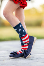 Load image into Gallery viewer, [Patriotic Stars + Stripes] Tall Socks
