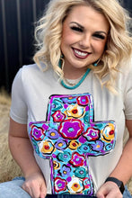 Load image into Gallery viewer, [Floral Cross] Tee Shirt
