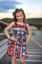 Load image into Gallery viewer, [American Dream] Dress w/ Tie Straps + Faux Sequins
