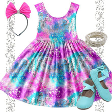 Load image into Gallery viewer, [Pop Star]Twirl Dress w/ Faux Glitter
