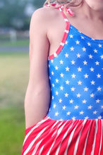 Load image into Gallery viewer, [The Bombshell] Tea Length Romper w/ Tie Strap
