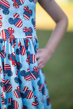 Load image into Gallery viewer, [Patriotic Mouse] Twirl Dress w/ Tie Straps
