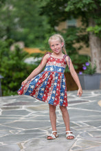 Load image into Gallery viewer, [American Dream] Dress w/ Tie Straps + Faux Sequins
