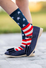 Load image into Gallery viewer, [Patriotic Stars + Stripes] Tall Socks
