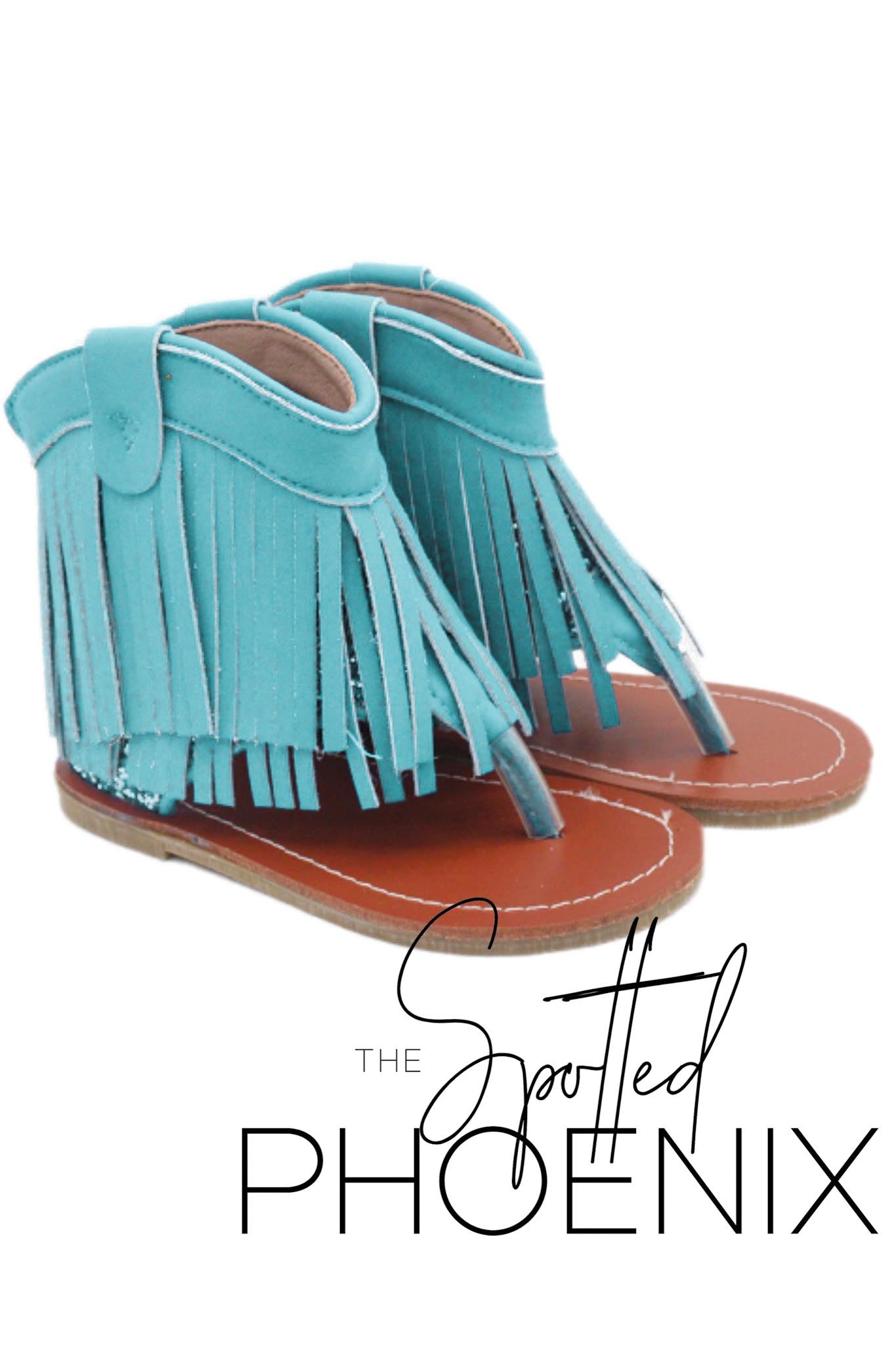 Turquoise [Fringe] Sandals