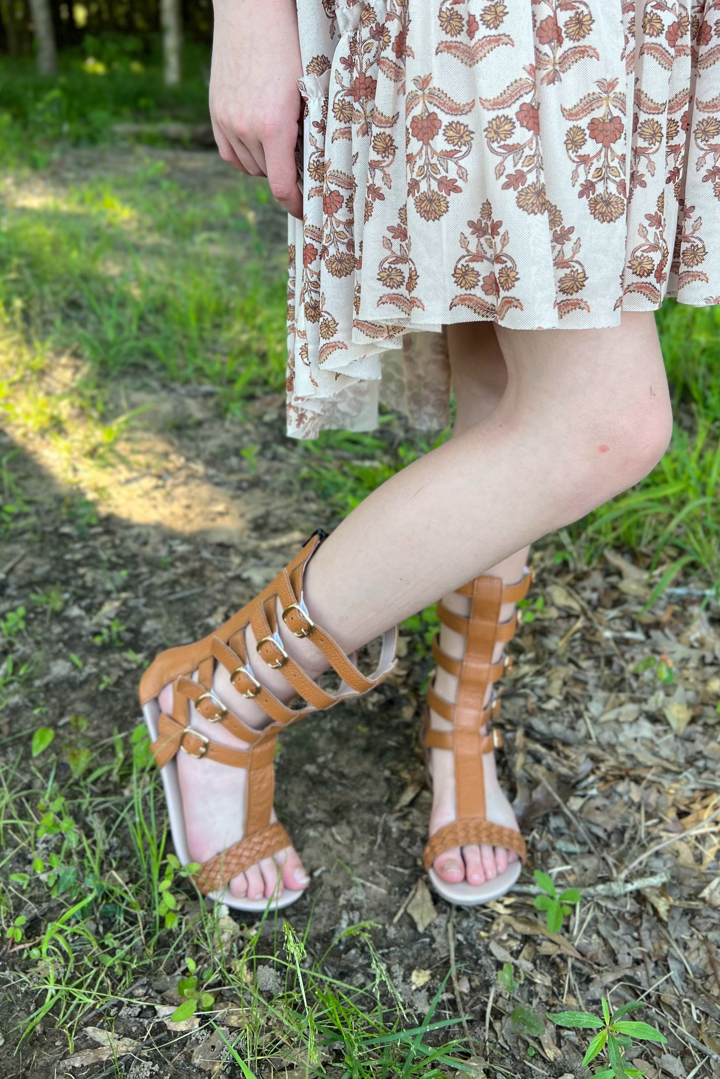 [Camel] Gladiator Sandals