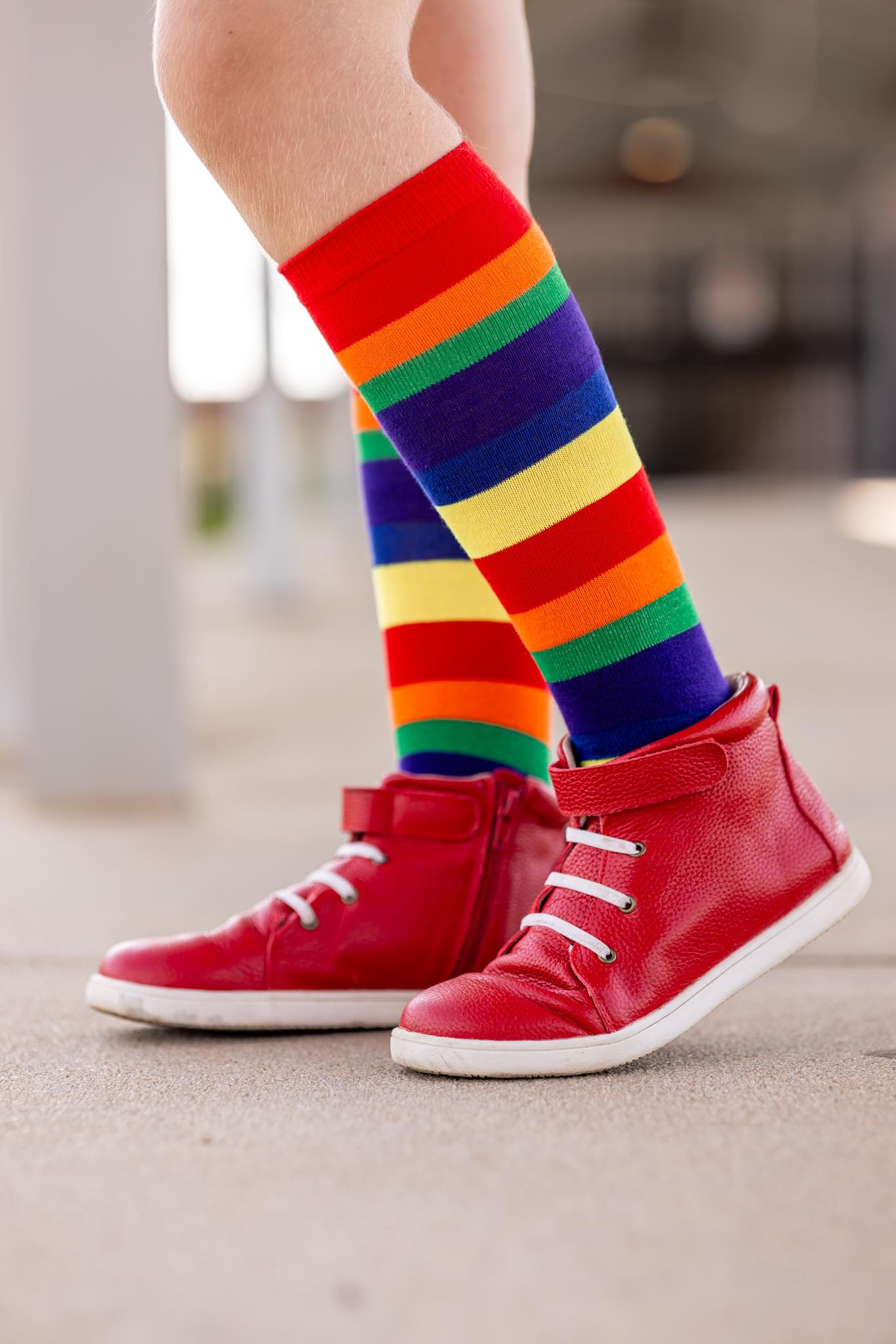 Rainbow Stripe] Youth Tall Socks – The Spotted Phoenix, LLC
