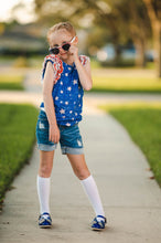 Load image into Gallery viewer, [Blue Stars w/ Red Stripes] Ruffle Tank
