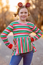 Load image into Gallery viewer, [Candy Cane Stripes] Peplum
